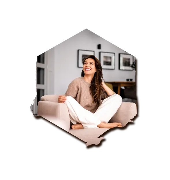Woman using Florida Water for space wellness