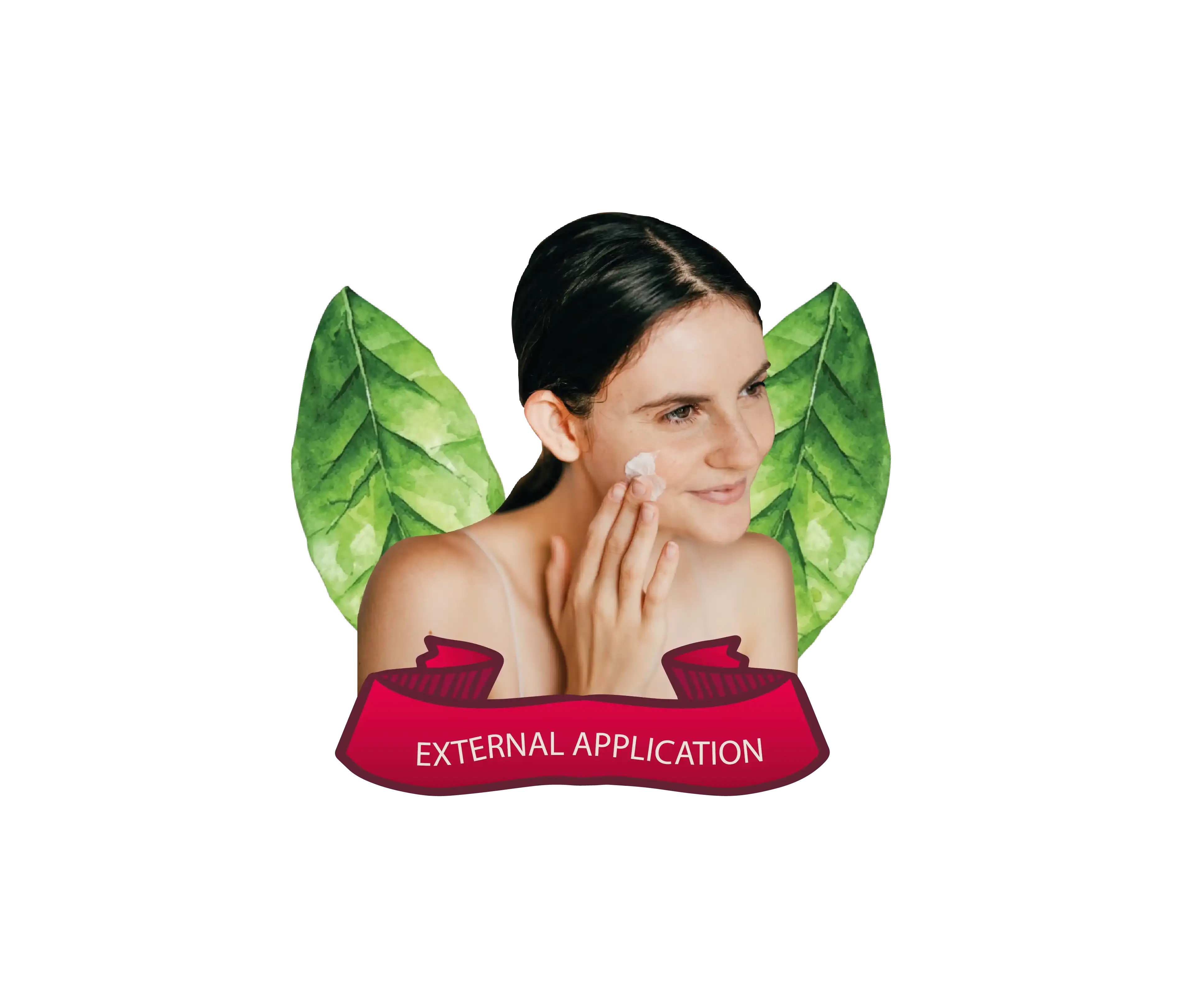 Woman applying pure Dragon's Blood resin topically to her face for anti-aging skincare